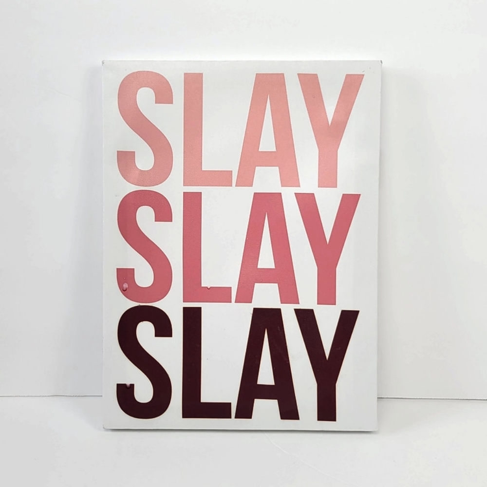 Gradient Pink "Slay" Print on Canvas Decore